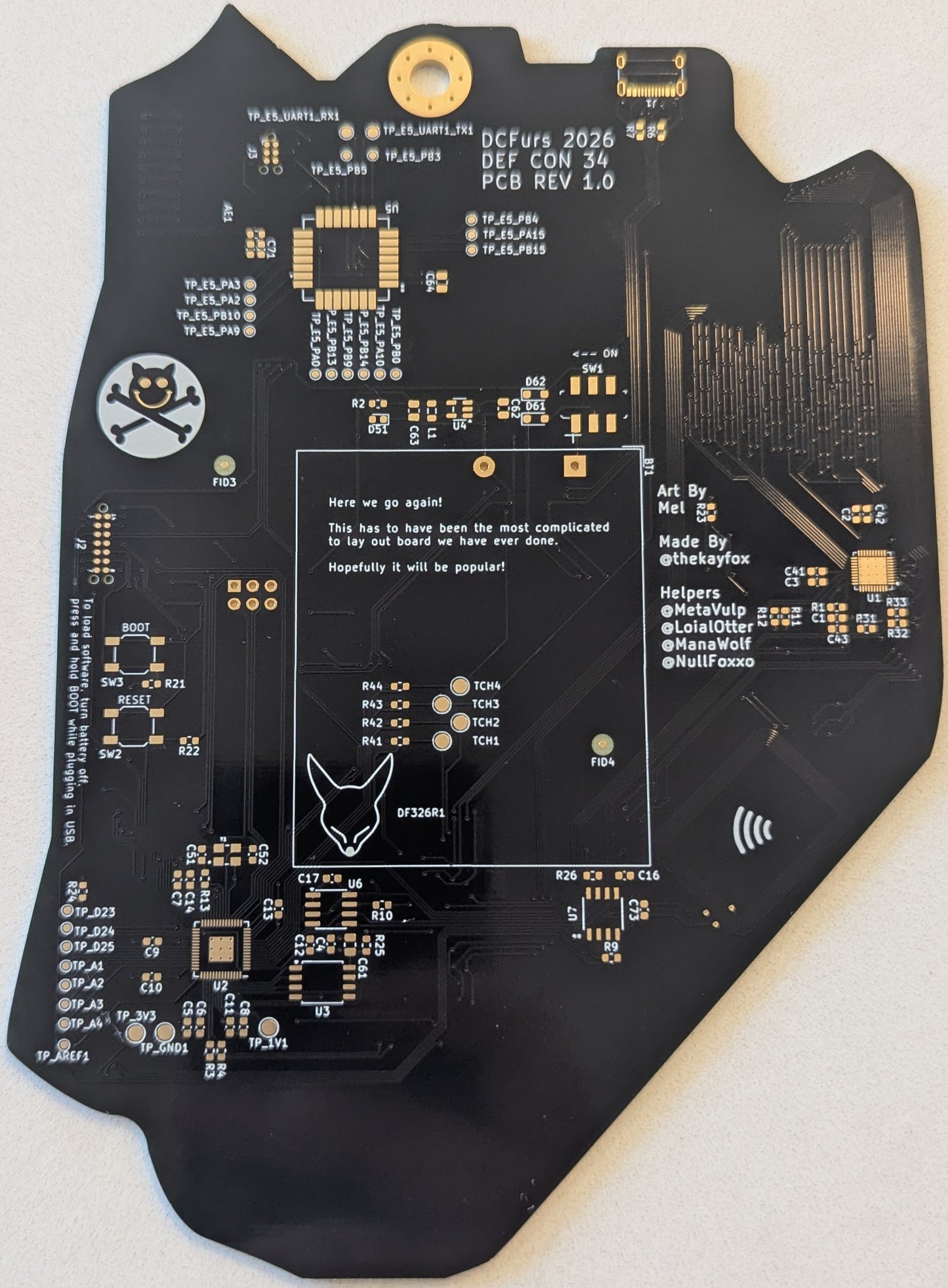 DEFCON Furs 2026 Badge - 1 Fully Assembled + 1 Blank PCB