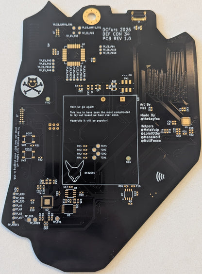 DEFCON Furs 2026 Badge - 1 Fully Assembled + 1 Blank PCB